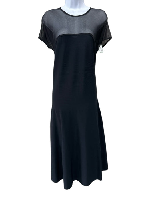 Ralph Lauren Purple Size L Black & Navy Blue Viscose & Nylon Short Sleeve Dress Black & Navy Blue / L