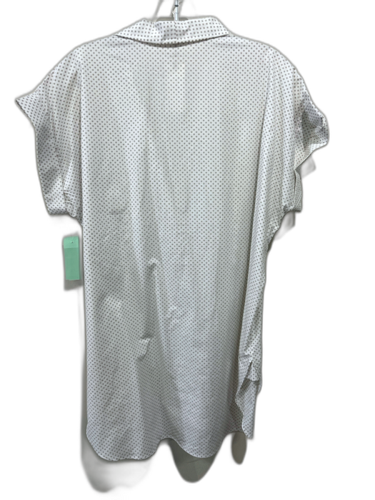 Sarah Alexandra Size L White & Gray Cotton & Cashmere Short Sleeve stars Top White & Gray / L