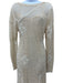 Lafayette 148 Size L Ecru Cream Cotton Long Sleeve Loose Knit Floral Midi Dress Ecru Cream / L