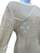 Lafayette 148 Size L Ecru Cream Cotton Long Sleeve Loose Knit Floral Midi Dress Ecru Cream / L