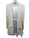 Lafayette 148 Size M Cream & White Wool & Silk Long Sleeve Fabric Block Cardigan Cream & White / M