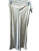 Sablyn Size L Cream White Silk Side Zip Midi Skirt Cream White / L