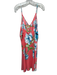 Natori Size XL Orange, Blue, Green Polyester Floral Slip dress Satin Dress Orange, Blue, Green / XL
