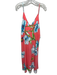 Natori Size XL Orange, Blue, Green Polyester Floral Slip dress Satin Dress Orange, Blue, Green / XL
