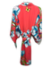 Natori Size XL Orange, Blue, Green Polyester Floral Wrap Satin Sash Inc Robe Orange, Blue, Green / XL