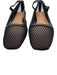 Mint Velvet Shoe Size 41 Black Synthetic Knit Silver Buckle Mesh Flats Black / 41