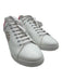 Mulberry Shoe Size 41 White & Pink Leather Color Block lace up Low Top Sneakers White & Pink / 41