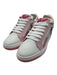 Giuseppe Zanotti Shoe Size 39.5 Pink & White Leather Lace Up Low Top Sneakers Pink & White / 39.5