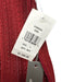 Lela Rose Size L Red Viscose Blend Metallic Zip Back Round Neck Dress Red / L