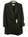 SUISTUDIO Size 12 Dark Green Wool 2 Buttons Peak Lapels Long Sleeve Jacket Dark Green / 12