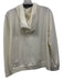 Brunello Cucinelli Size L Cream Cotton Blend Zip Front Hooded Long Sleeve Jacket Cream / L