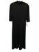 Vince Size L Black Poly Blend Zip Back 3/4 Sleeve Maxi Dress Black / L
