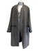 Ulla Johnson Size L Black, White & Brown Cotton Blend Chevron Button Front Coat Black, White & Brown / L