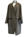 Ulla Johnson Size L Black, White & Brown Cotton Blend Chevron Button Front Coat Black, White & Brown / L