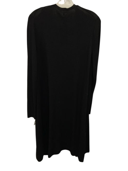 Lafayette 148 Size M Black Lyocell blend Open Front Long Sleeve Cardigan Black / M