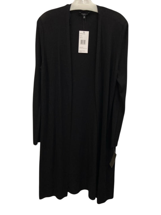 Lafayette 148 Size M Black Lyocell blend Open Front Long Sleeve Cardigan Black / M