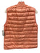 Falconeri Size L Orange Poly Blend Zip Front High Neck Padded Jacket Orange / L