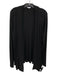 Splendid Size L Black Cotton Blend Open Front Long Sleeve Cardigan Black / L