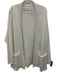 Frank & Eileen Size L White Cotton Open Front Long Sleeve Cardigan White / L