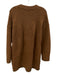Vince Size M Brown Wool Blend Button Front Patch Pocket Long Sleeve Cardigan Brown / M