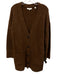 Vince Size M Brown Wool Blend Button Front Patch Pocket Long Sleeve Cardigan Brown / M