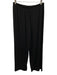 Vince Size L Black Cotton Blend Wide Leg Trouser Elastic Waist Pants Black / L