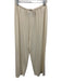 Vince Size M Cream Cotton Blend Wide Leg Trouser Elastic Waist Pants Cream / M