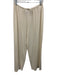 Vince Size M Cream Cotton Blend Wide Leg Trouser Elastic Waist Pants Cream / M