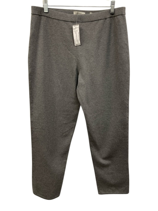 Vince Size L Grey Cotton Blend Straight Leg Trouser Elastic Waist Pants Grey / L