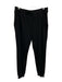 ATM Size L Black Cotton Elastic Waist Pockets Pants Black / L