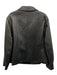 Akris Punto Size 14 Black Lamb leather Zip Front Jacket Black / 14