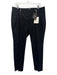 Peserico Size 50 Black Cotton Blend Zip & Hook Closure 4 Pocket Straight Pants Black / 50