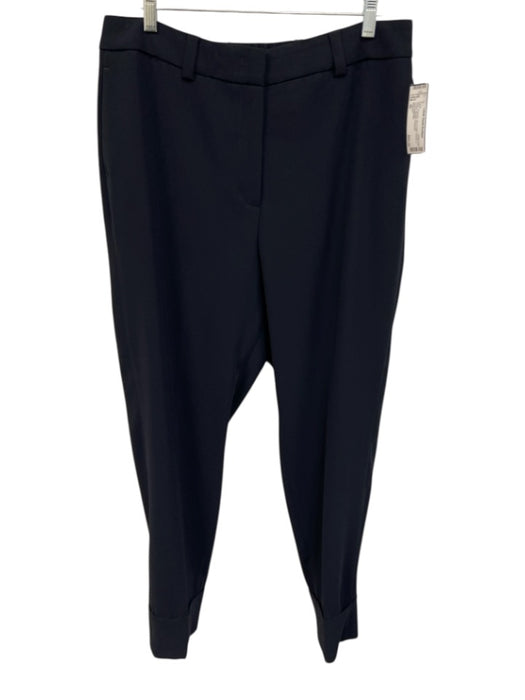 Peserico Size 50 Navy Polyester Zip & Hook Closure 4 Pocket Straight Pants Navy / 50