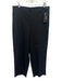 Akris Size 12 Black Cotton Elastic Waist Zip Close High Rise Pants Black / 12
