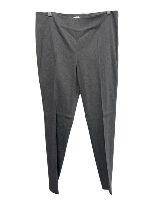 Akris Size 10 Grey Cotton Blend Mid Rise Zip Close Heathered Pants Grey / 10