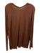 Vince Size XL Terracotta Modal V Neck Long Sleeve Semi Sheer Top Terracotta / XL