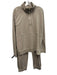 Alice Walk Size XL Beige Prima Cotton Blend 1/4 Zip Long Sleeve Pants Set Beige / XL