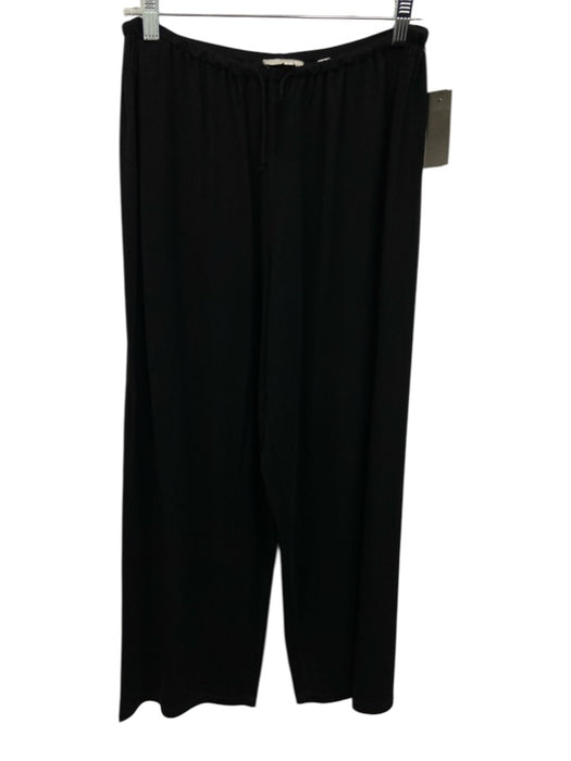 Vince Size M Black Viscose Blend Elastic & Drawstring Waist Knit Wide Leg Pants Black / M