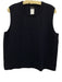Akris Size 12 Navy Blue Wool & Silk Blend Sleeveless Waffle Knit Textured Top Navy Blue / 12