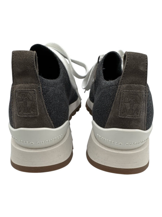 Brunello Cucinelli Shoe Size 39.5 Gray & Taupe Textile & Leather Upper Sneakers Gray & Taupe / 39.5