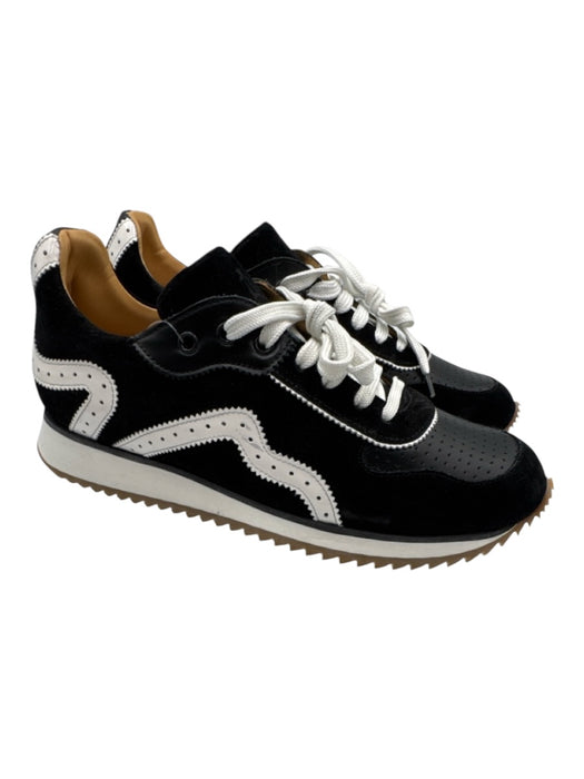 The Office of Angela Scott Shoe Size 40 Black & White Leather Upper Sneakers Black & White / 40