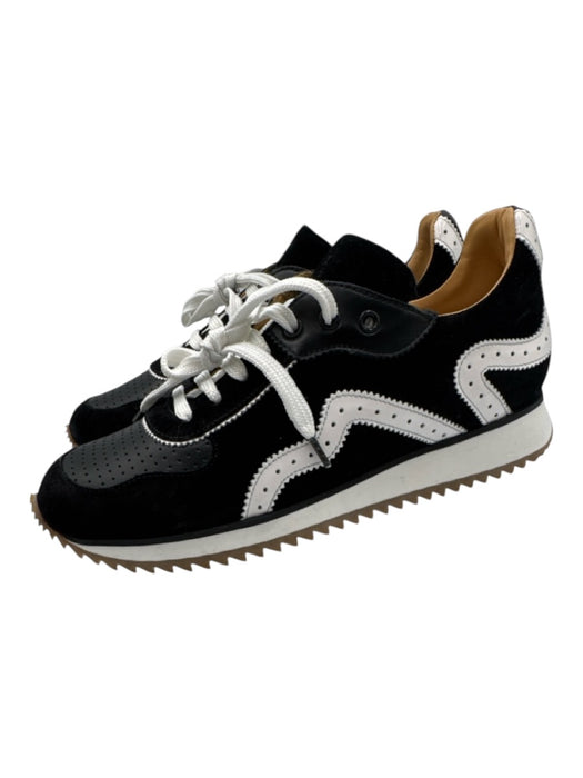 The Office of Angela Scott Shoe Size 40 Black & White Leather Upper Sneakers Black & White / 40