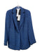 Akris Punto Size 12 Blue & Black Cotton & Polyester Tweed Hidden buttons Jacket Blue & Black / 12