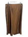 Vince Size 12 Brown Silk Back Zip Midi Skirt Brown / 12