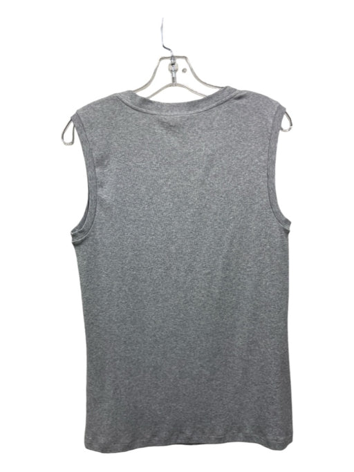 Peserico Size XL/50 Gray Cotton Blend Heathered Ball Bead Round Neck Top Gray / XL/50