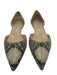 Oscar De La Renta Shoe Size 39.5 Tan Snake Embossed Suede Pointed Toe Flats Tan / 39.5