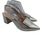 Bells & Becks Shoe Size 39.5 Silver Leather Pointed Toe Block Heel Flats Silver / 39.5