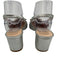 Bells & Becks Shoe Size 39.5 Silver Leather Pointed Toe Block Heel Flats Silver / 39.5