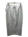 Wayf Size M/L Silver Polyurethane High Rise Metallic Front Slit Maxi Skirt Silver / M/L