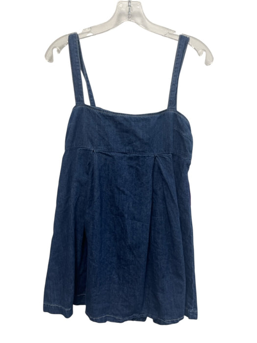 Reformation Jeans Size 6 Blue Cotton Denim babydoll Sleeveless Mini Dress Blue / 6